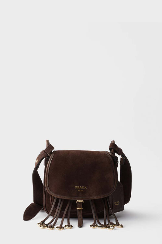 Prada Corsaire Suede Mini Shoulder Bag