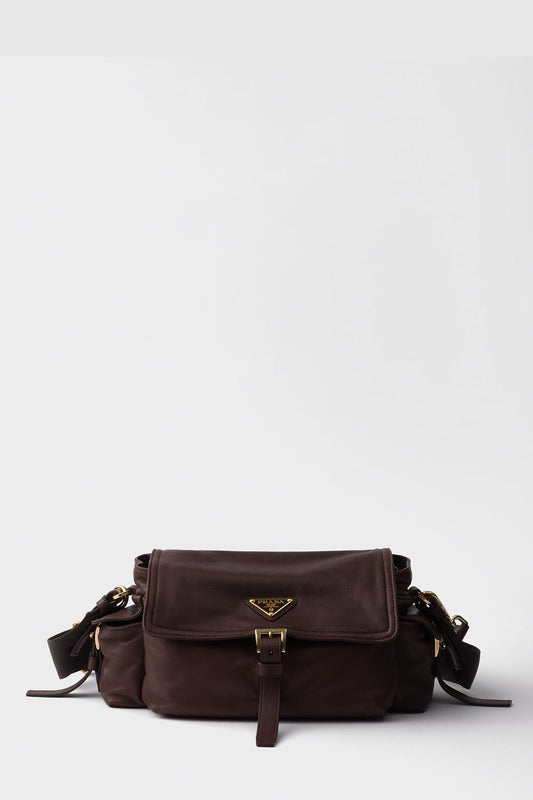 Prada Explore Medium Nappa Leather Shoulder Bag With Flap