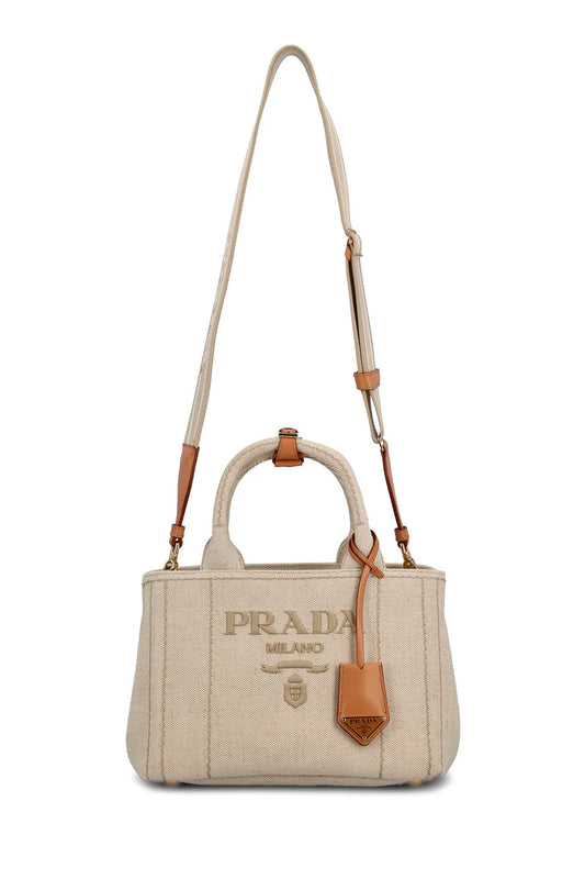 Mini Prada Logo Patch Top Handle Bag