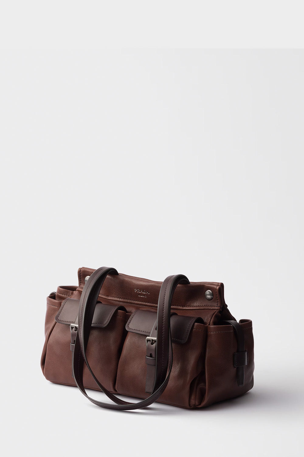 Prada Route Medium Leather Tote Bag