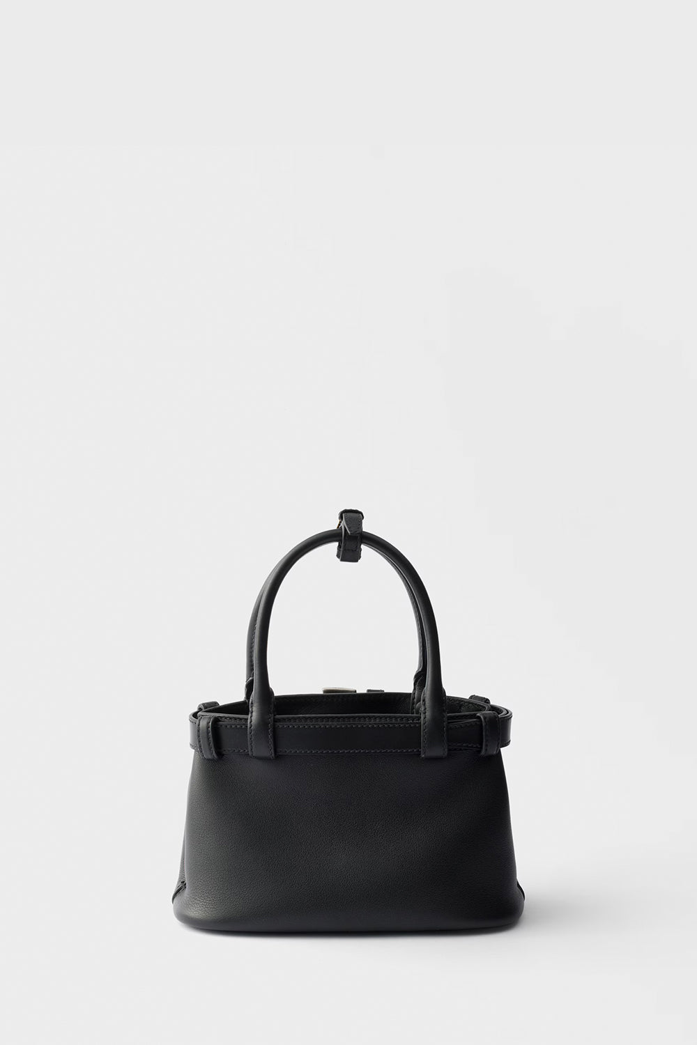 Prada Buckle Small Leather Bag With Belt