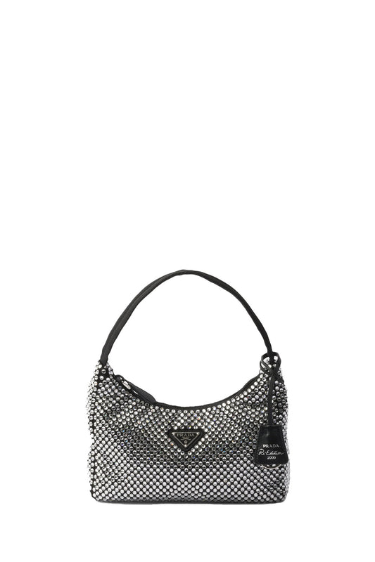 Re-Edition Satin Mini-Bag With Crystals