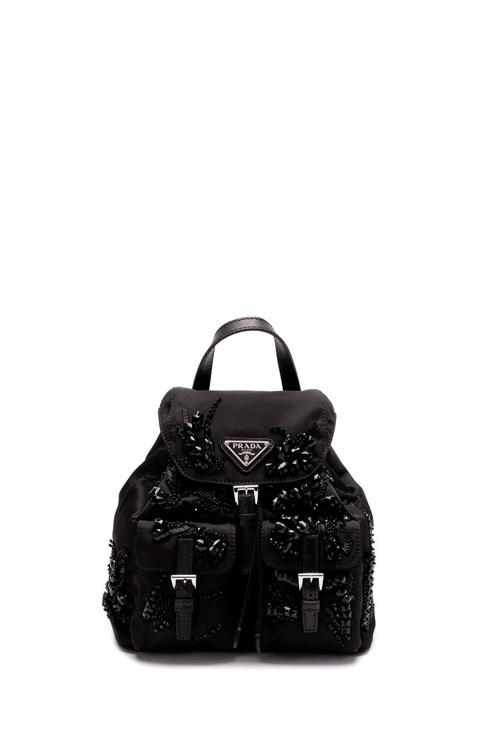 Re-Nylon And Saffiano Leather Backpack