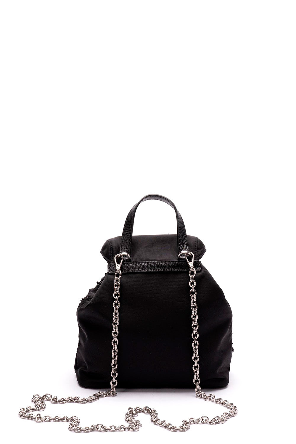 Re-Nylon And Saffiano Leather Backpack