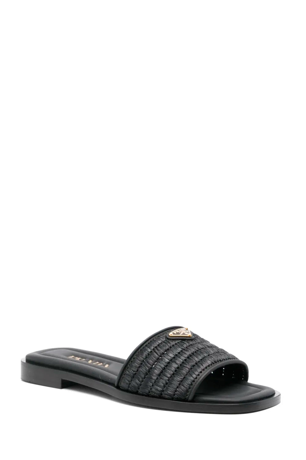 Sandals Slides With Enameled Triangle Logo