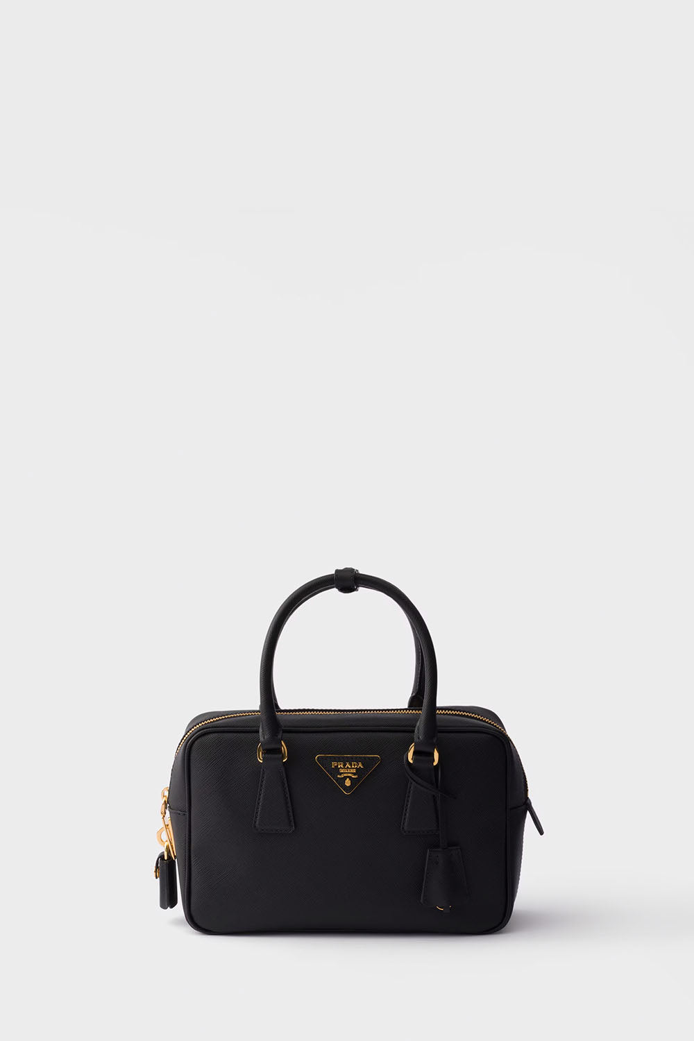 Small Saffiano Leather Top-Handle Bag