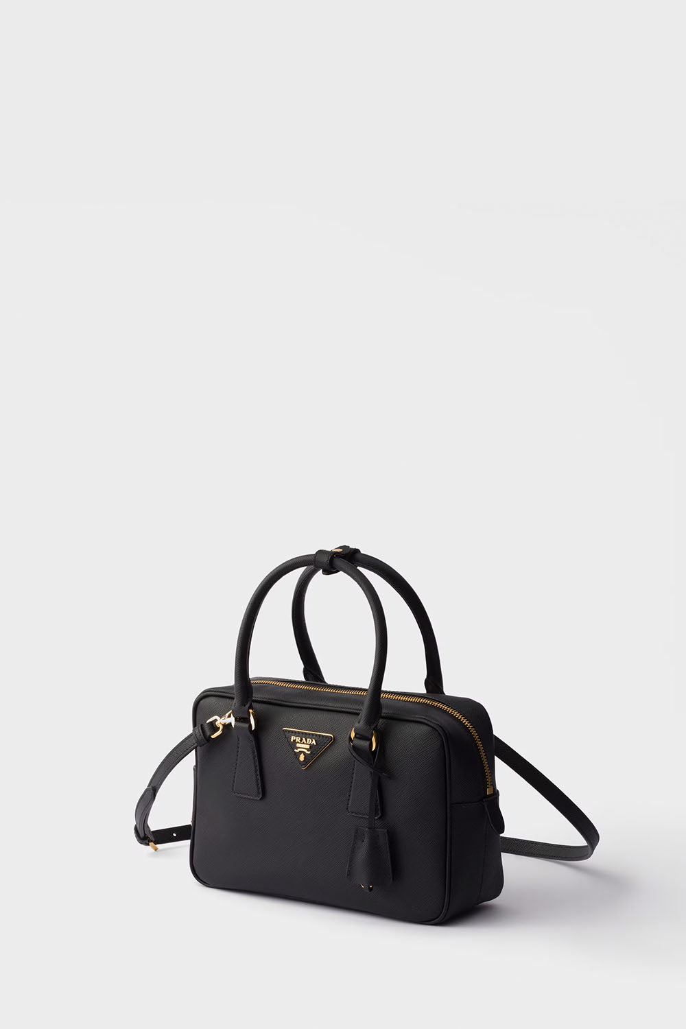Small Saffiano Leather Top-Handle Bag