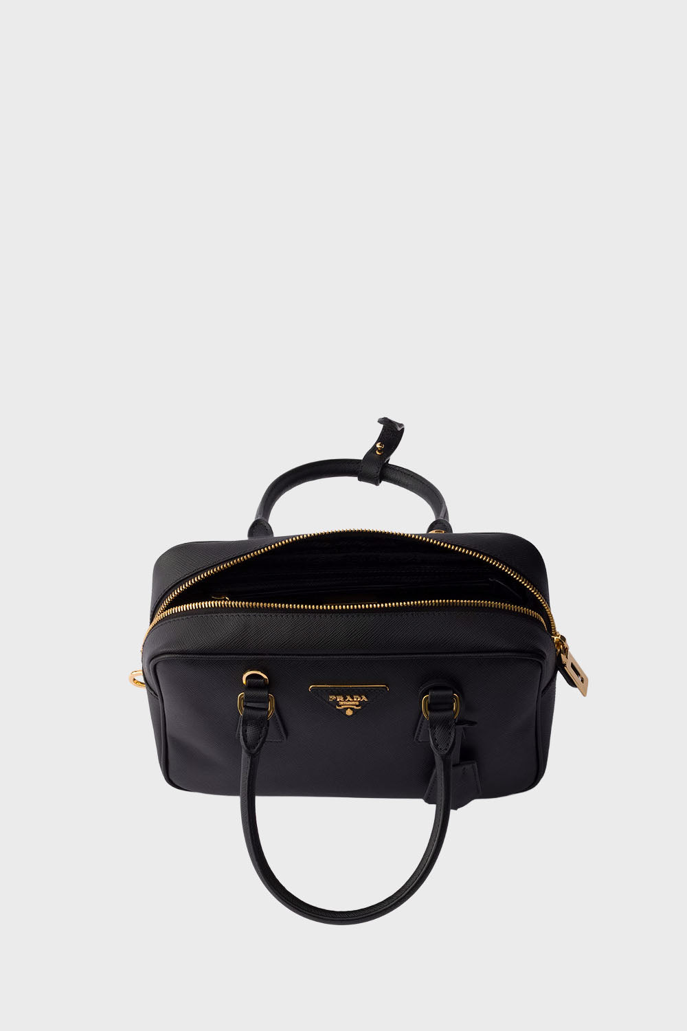 Small Saffiano Leather Top-Handle Bag