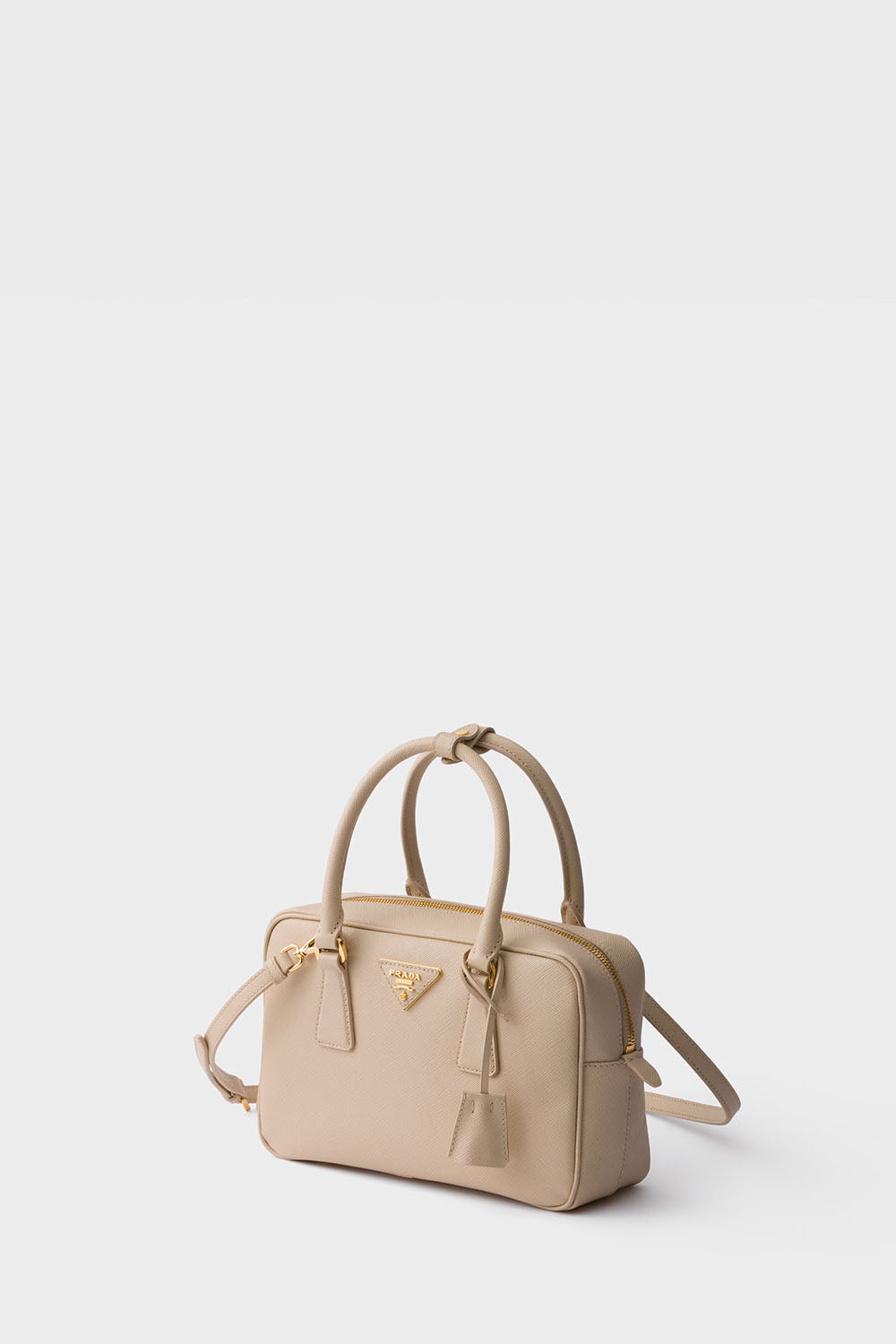 Small Saffiano Leather Top-Handle Bag