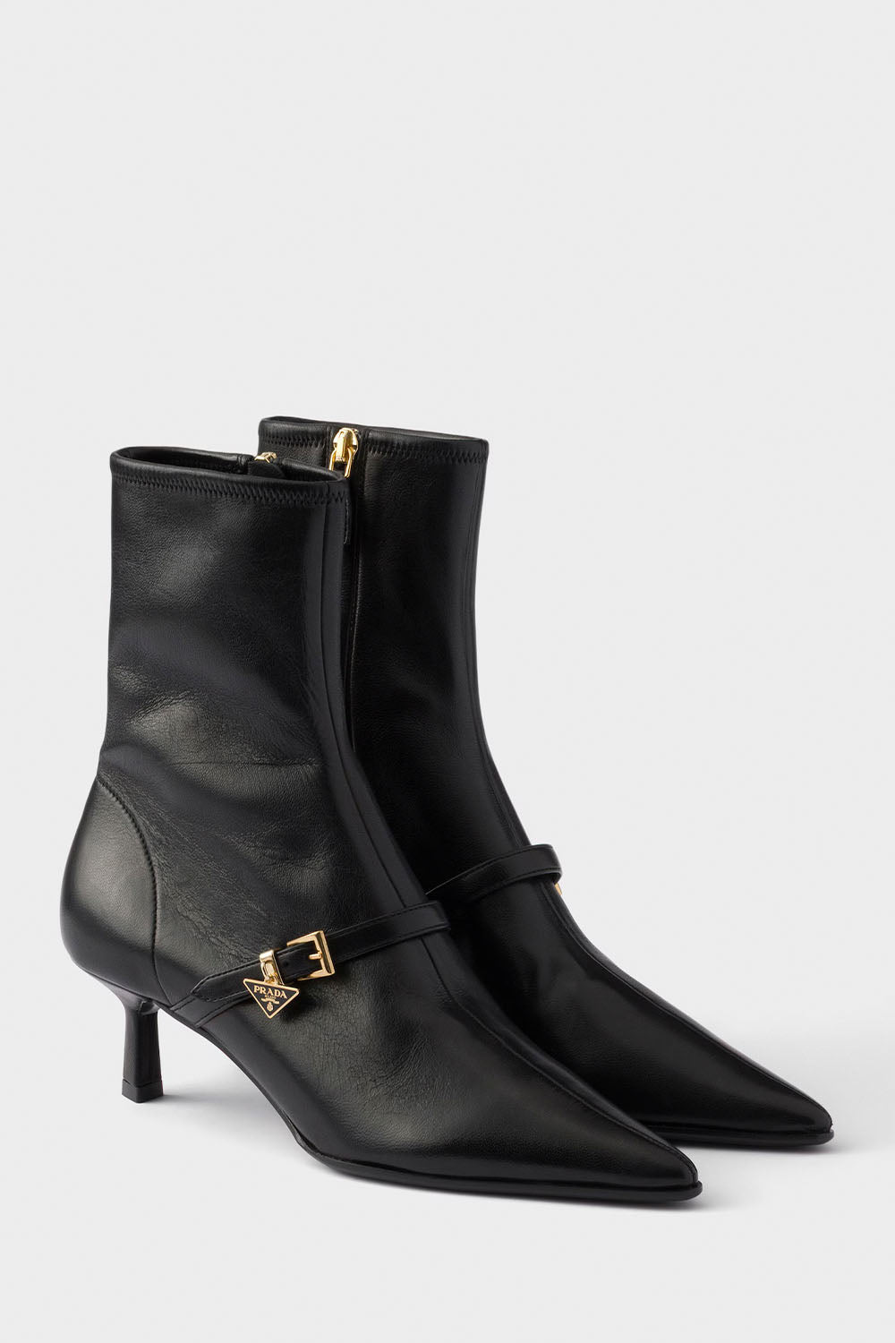 Stretch Nappa Leather Booties