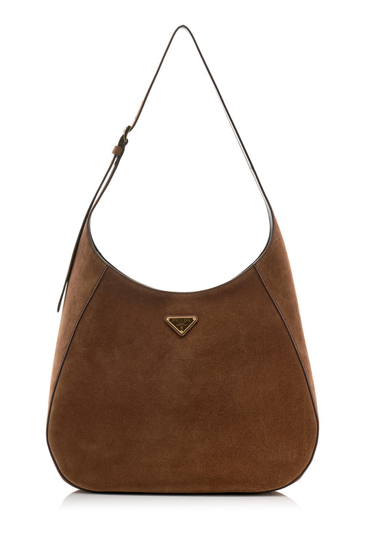 Large Suede Hobo Bag