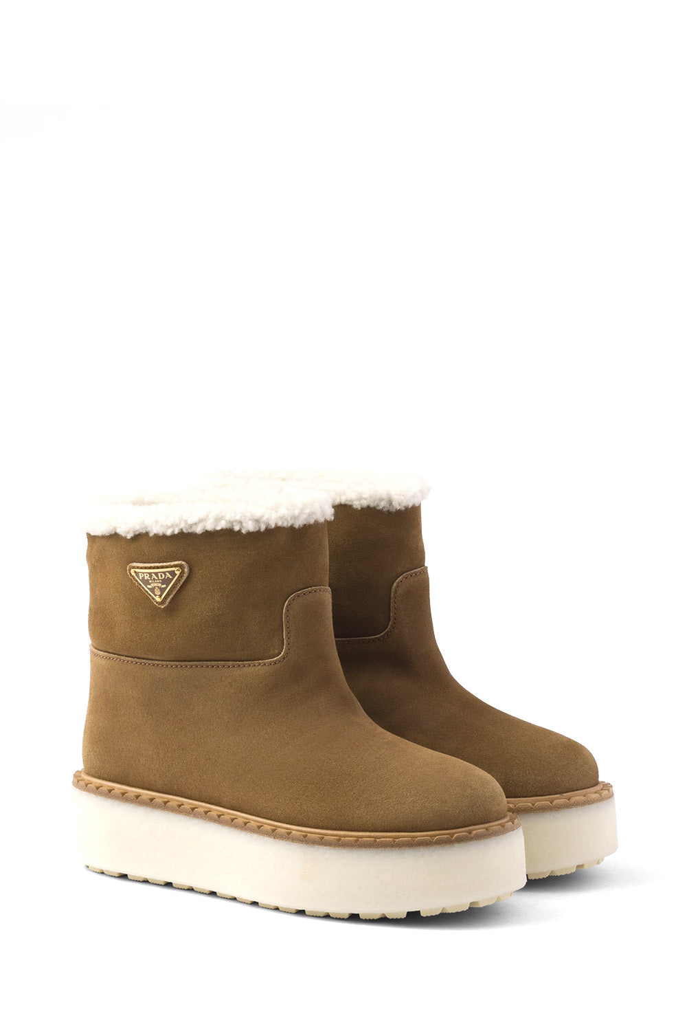 Suede Shearling Cozy Platform Booties