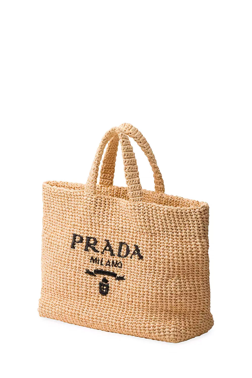 Medium Crochet Tote Bag In Raffia-Effect