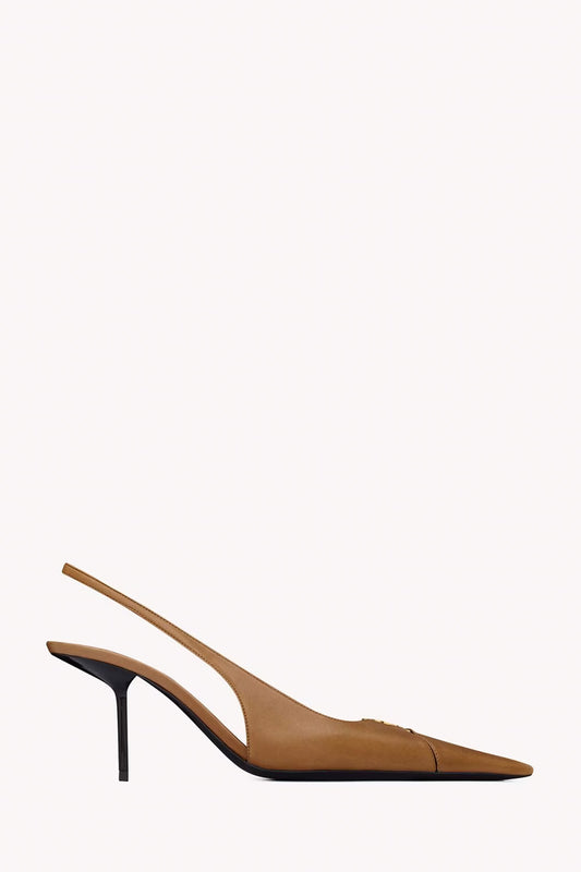 Babylone Breteuil Slingback Pumps In Smooth Leather