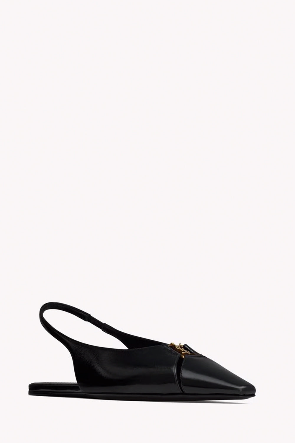 SAINT LAURENT - Babylone Slingback Flats In Smooth Leather