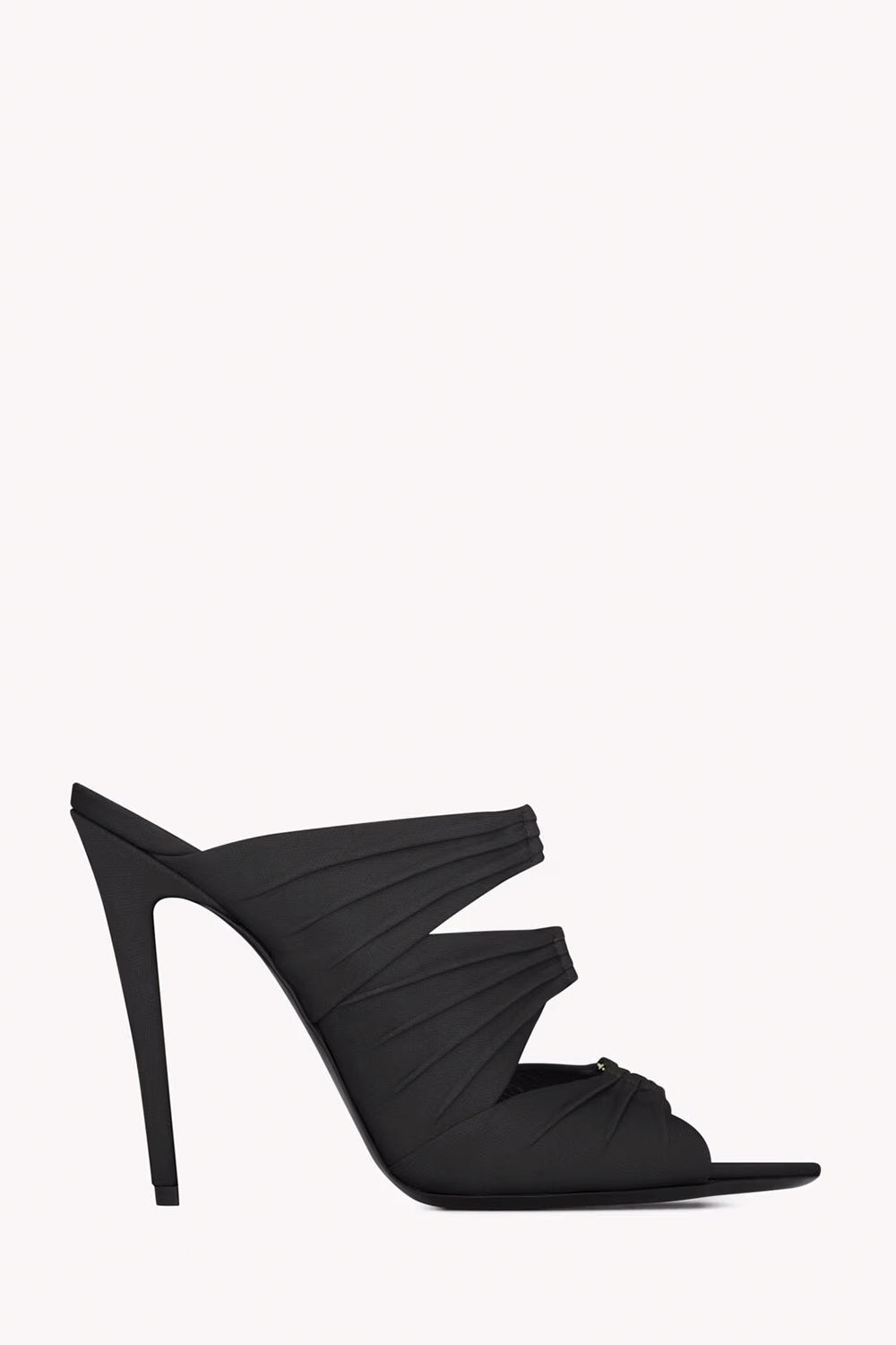 Emilie Mules In Satin Crepe