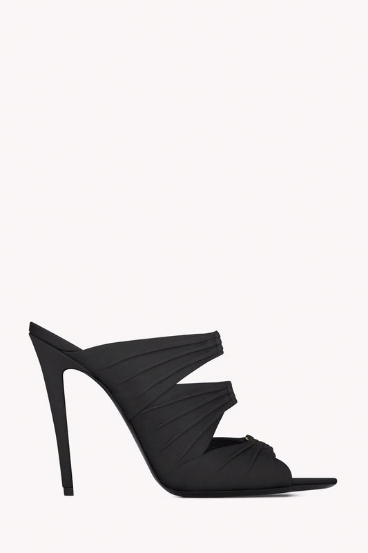 Emilie Mules In Satin Crepe