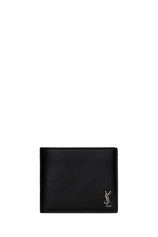 Tiny Cassandre East/West Wallet in Grained Leather YSL