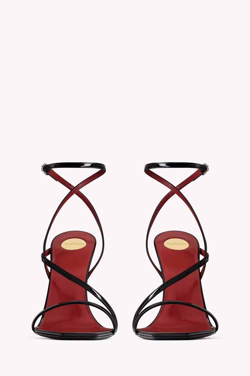 サンダル・ミュール SAINT LAURENT ZORA SANDALS IN PATENT LEATHER SAINT LAURENT - Zora Sandals In Patent Leather – The Sale