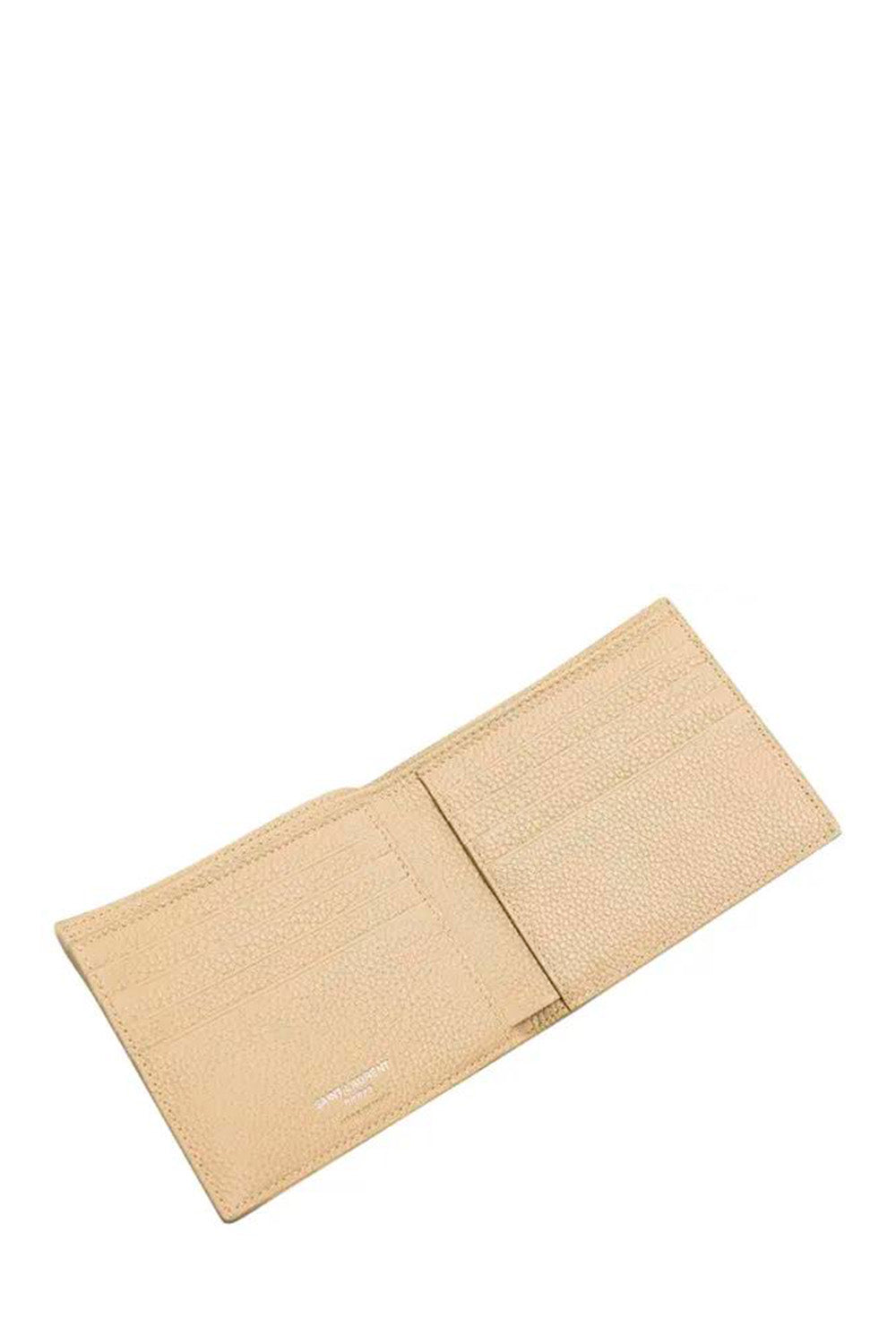 Tiny Cassandre East/West Wallet in Grained Leather YSL - Beige