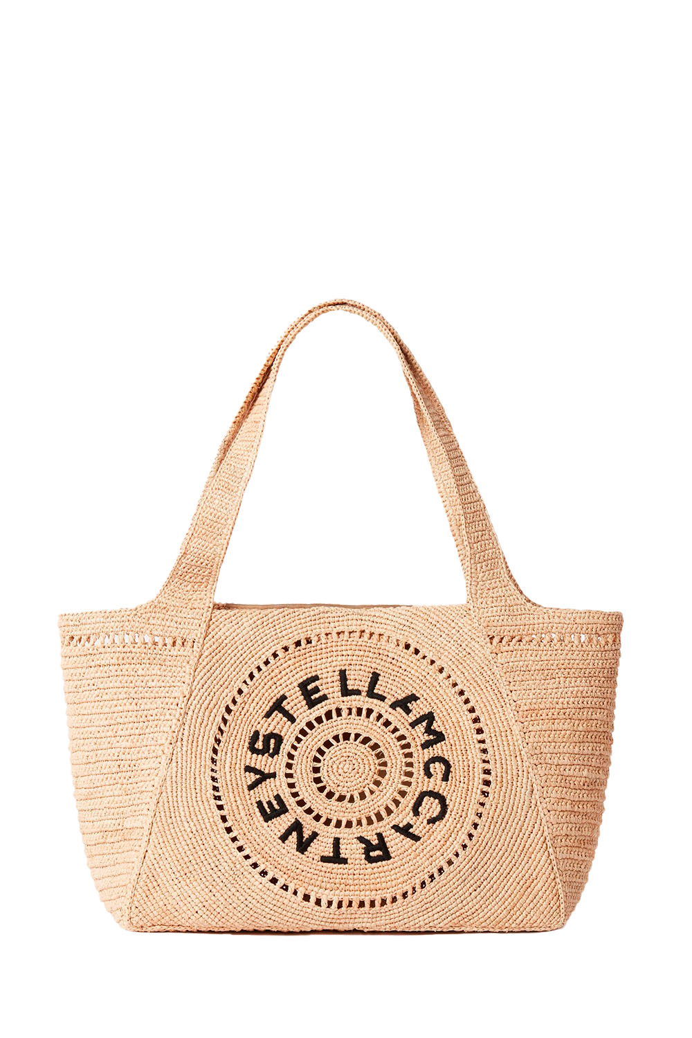 Logo Raffia Medium Tote Bag