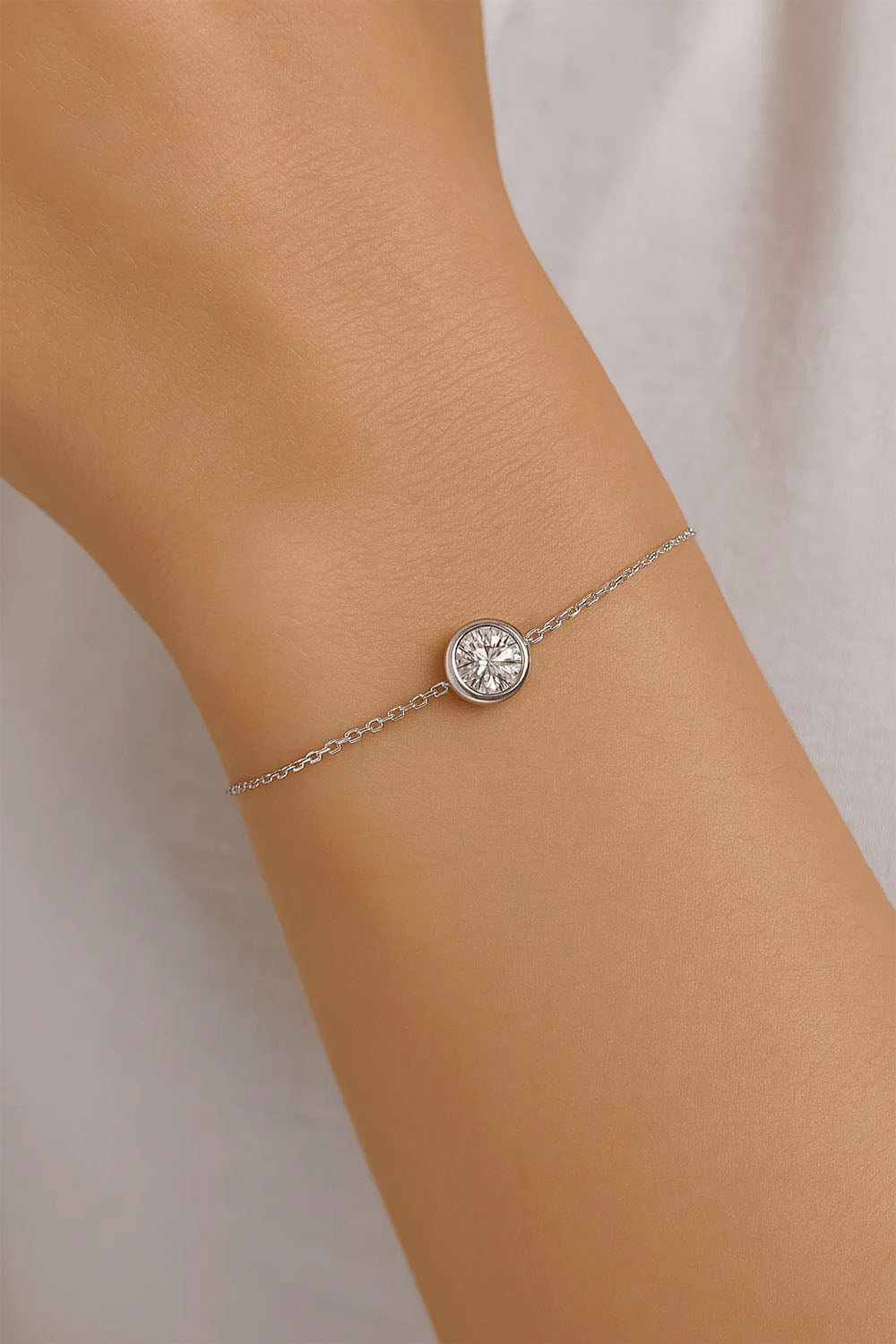 Solitaire Natural Diamond Bracelet