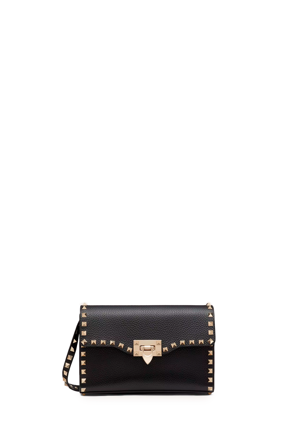 Small Rockstud Grainy Calfskin Crossbody Bag