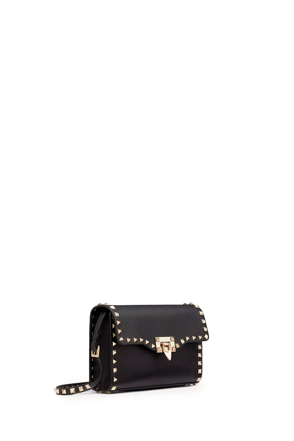 Small Rockstud Grainy Calfskin Crossbody Bag