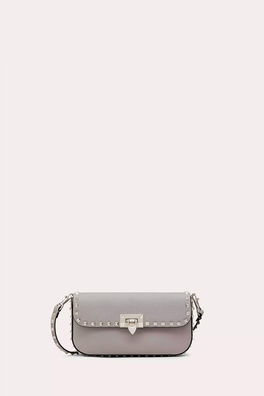 Rockstud Grainy Calfskin Shoulder Bag