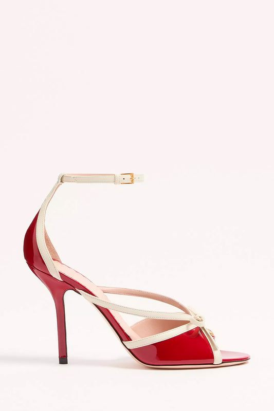 Bepointy Sandal in Patent Leather and Kidskin 100Mm