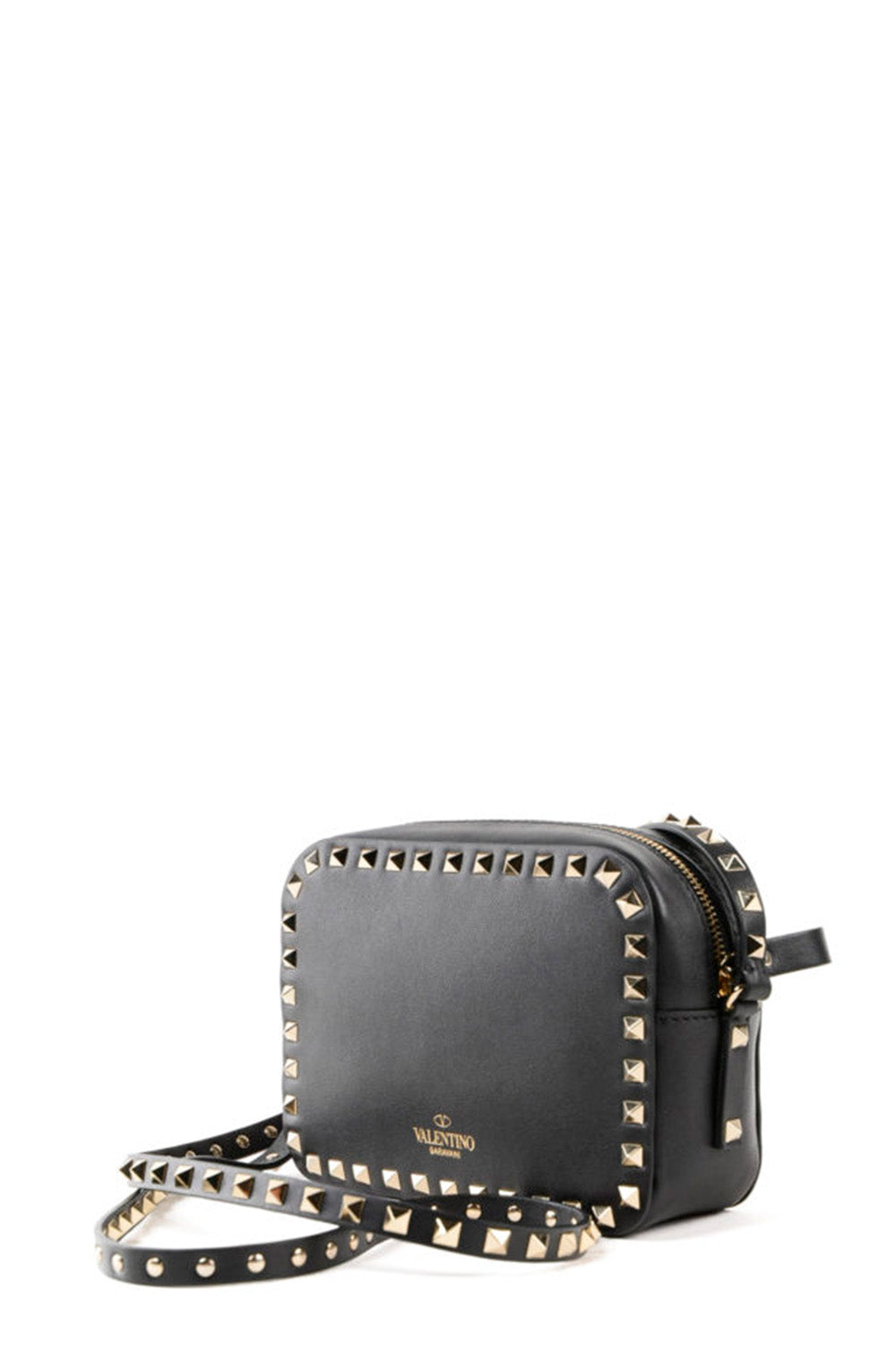 Small Rockstud Shoulder Bag With Printed Logo