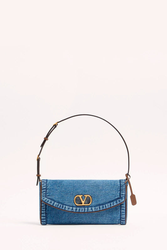 DeVain Small Denim Shoulder Bag