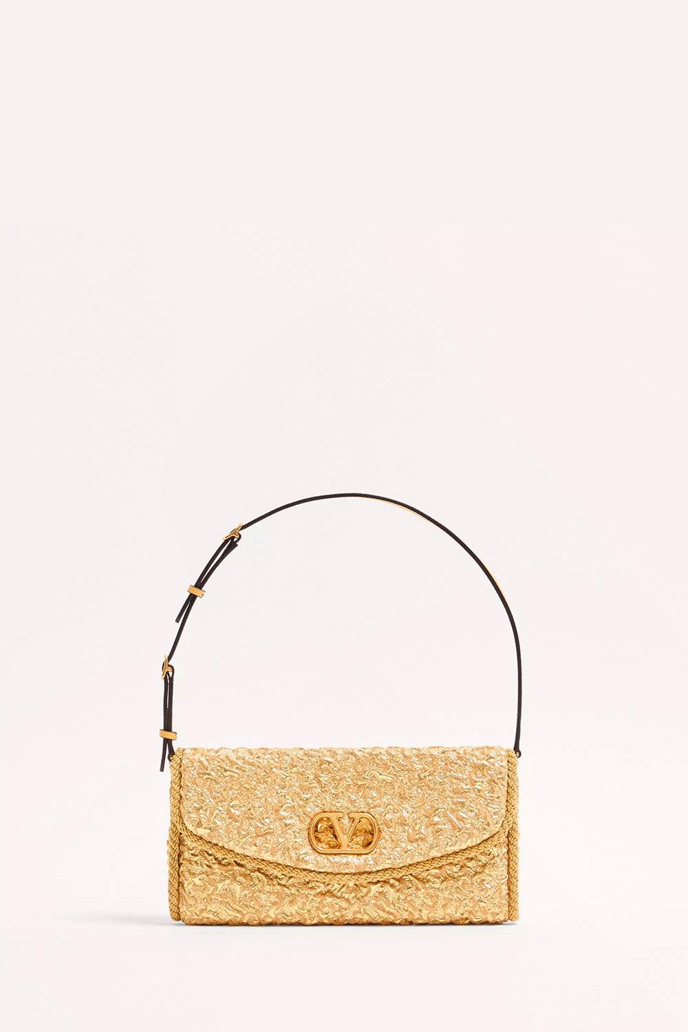 DeVain Small Shoulder Bag In Cloqué Jacquard Fabric