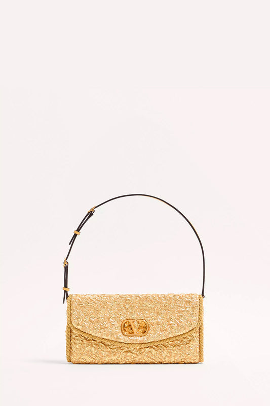 DeVain Small Shoulder Bag In Cloqué Jacquard Fabric