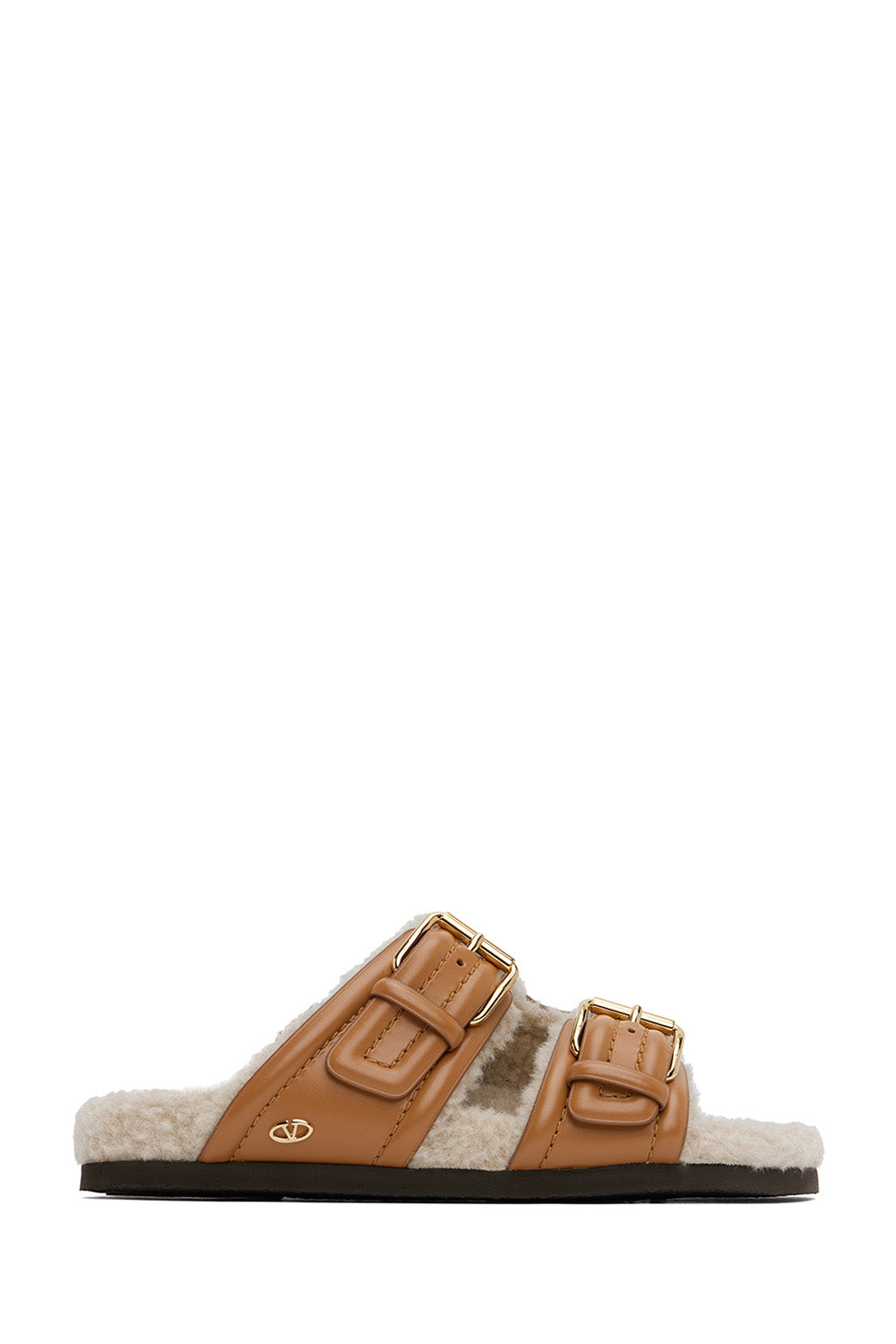 Fussfriend Shearling-Lined Leather Sandals