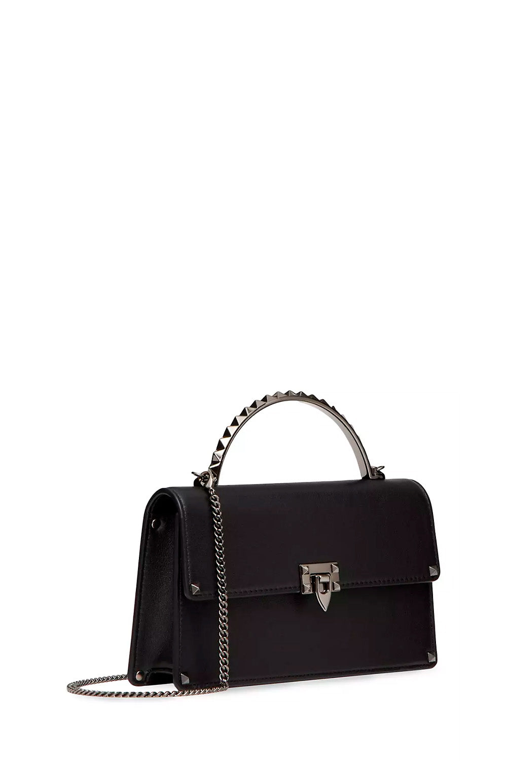 Mini Rockstud Calfskin Top Handle Bag