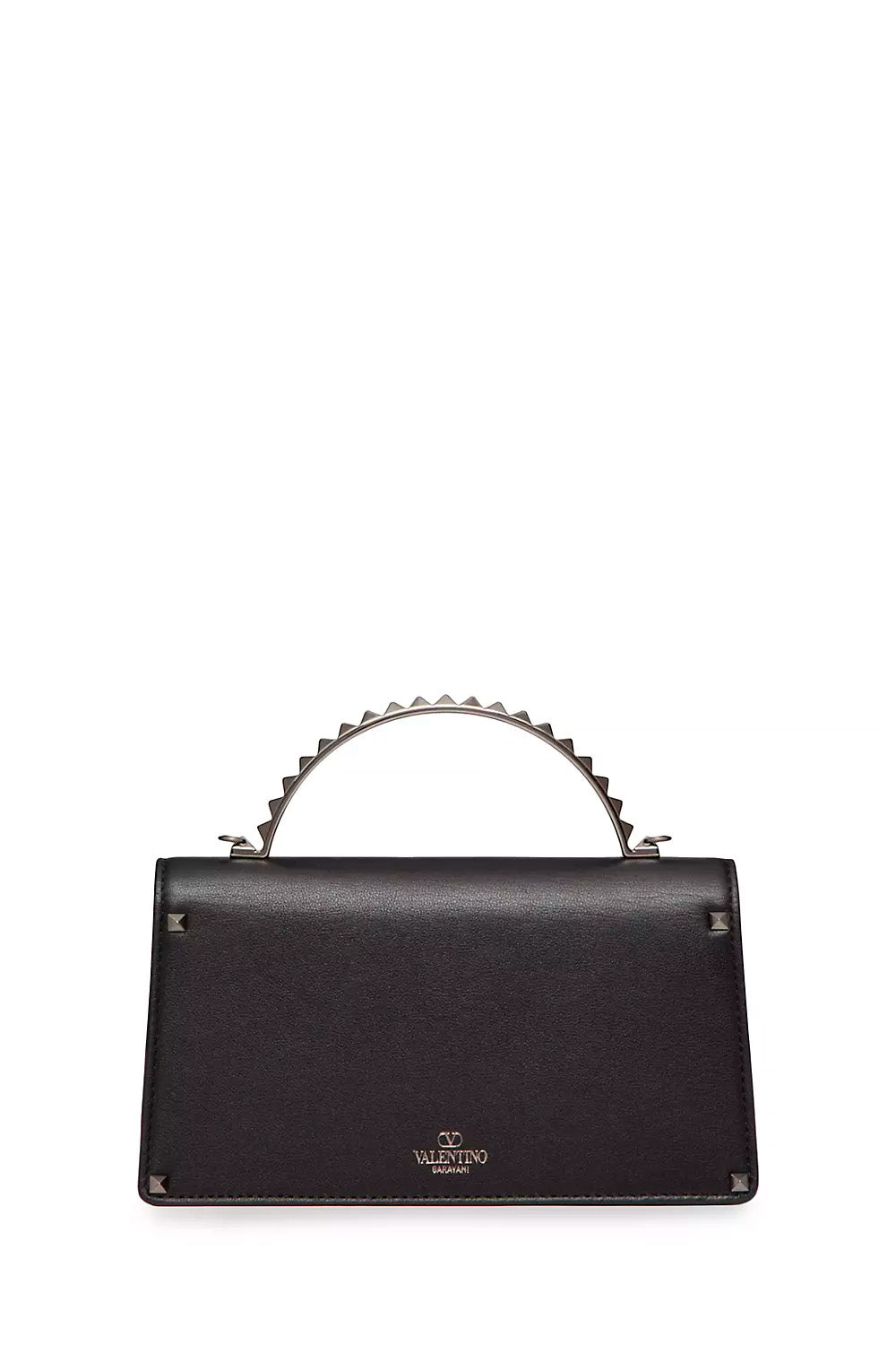 Mini Rockstud Calfskin Top Handle Bag