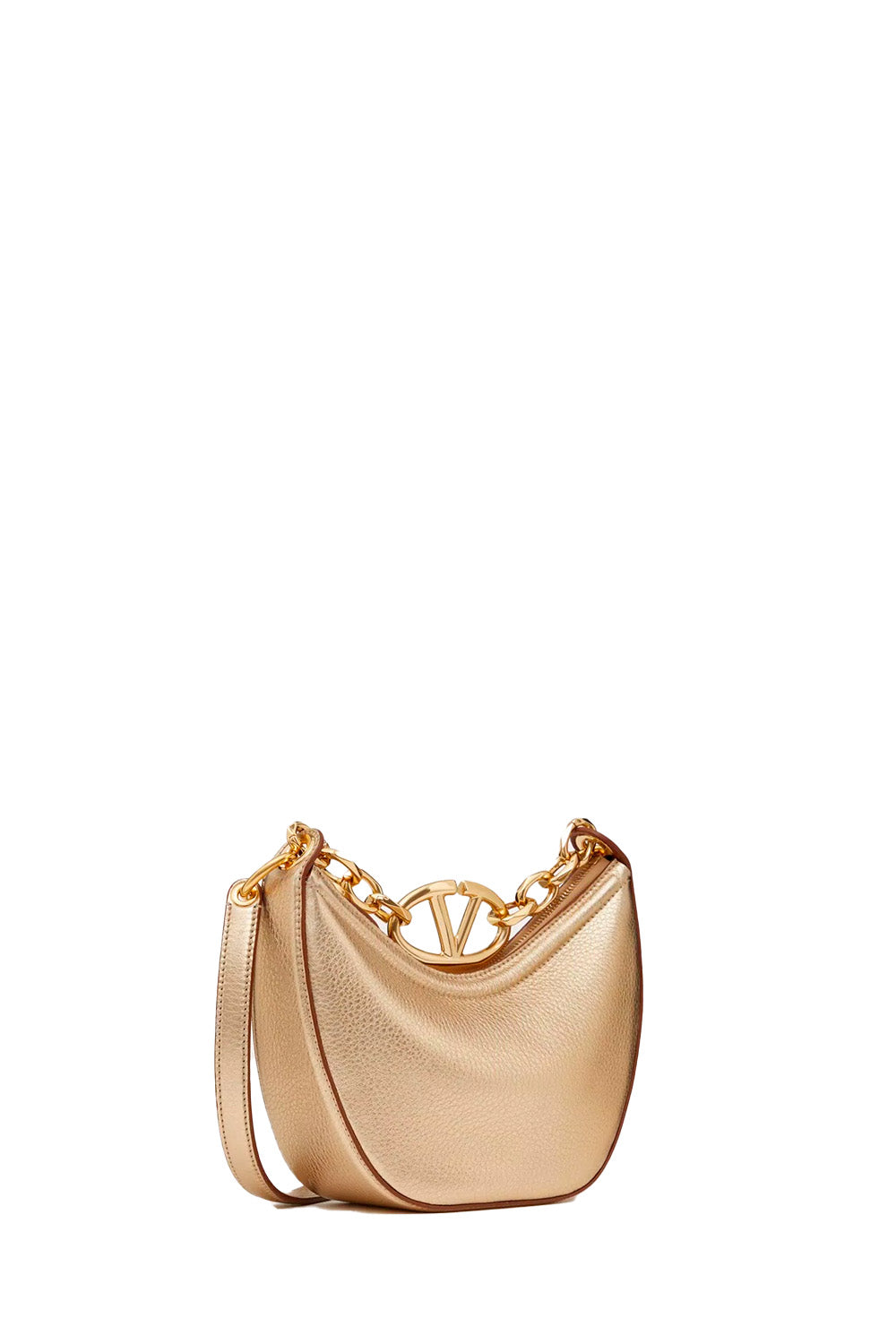 Mini VLOGO Moon Leather Hobo Bag