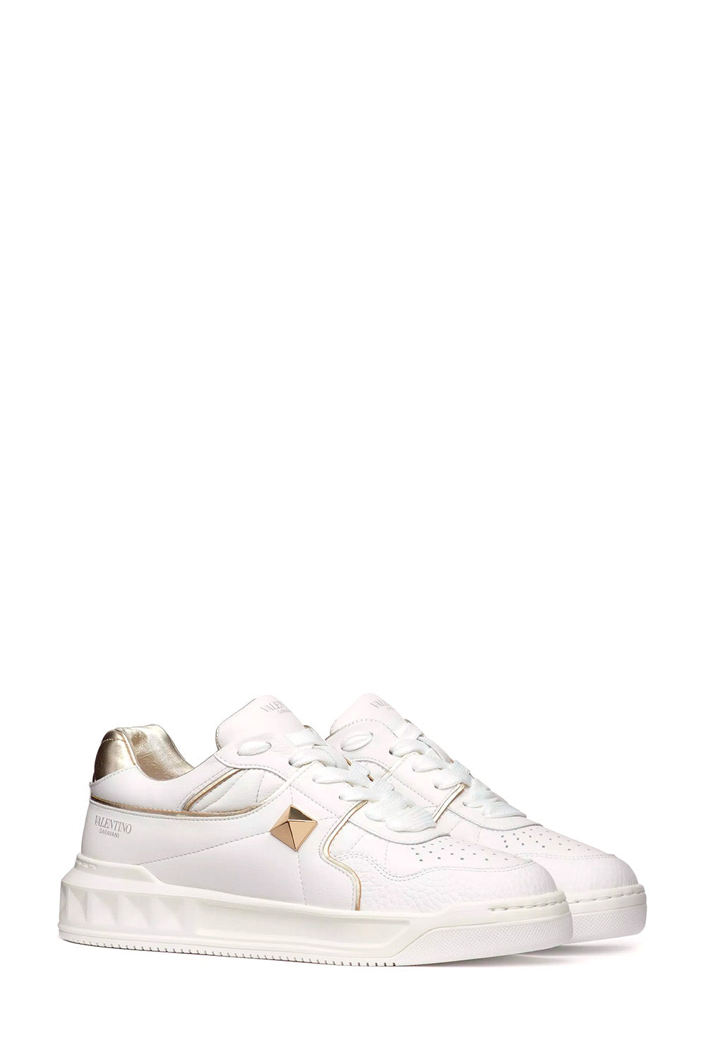 One Stud Low-Top Calfskin Sneakers - Size 38