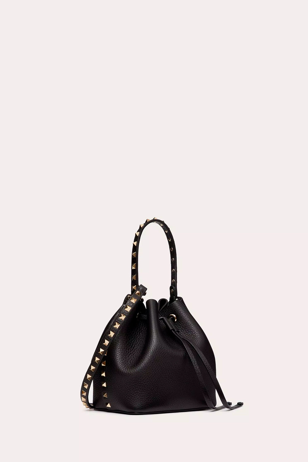 Rockstud Grainy Calfskin Bucket Bag