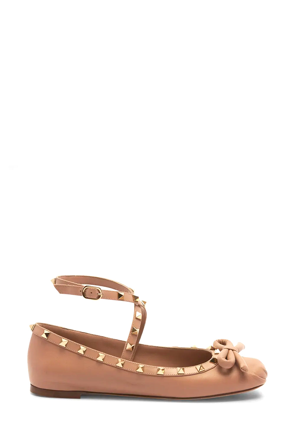 Rockstud Ballerina in Nappa Leather