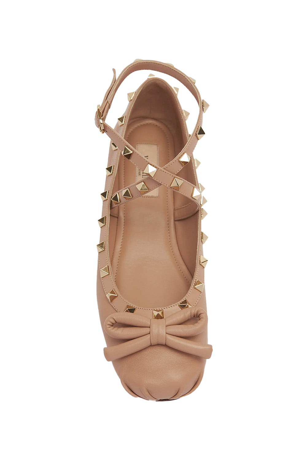 Rockstud Ballerina in Nappa Leather