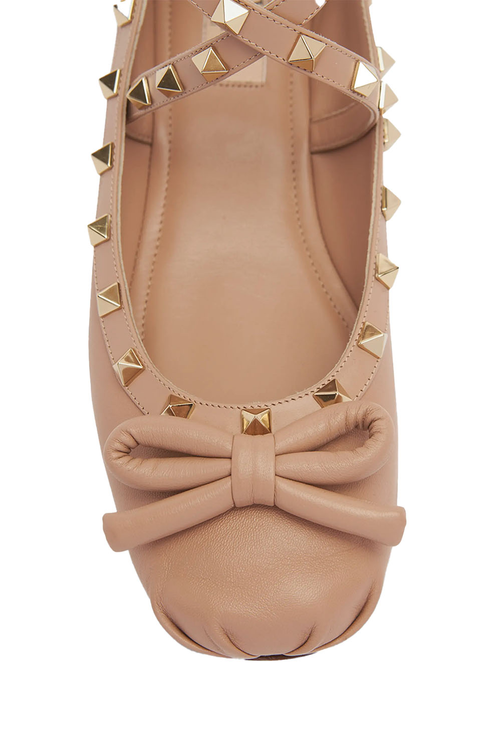 Rockstud Ballerina in Nappa Leather