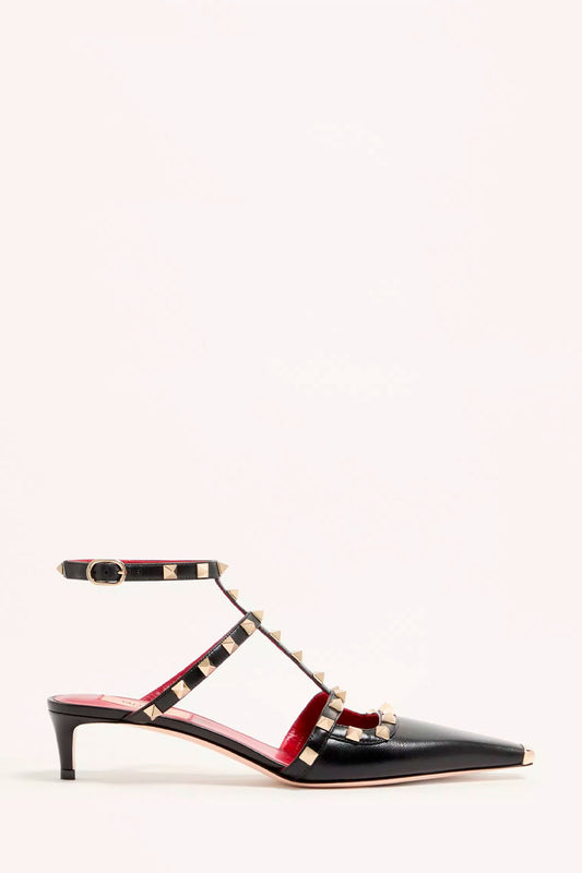 Rockstud Court Shoes In Kid Leather 40Mm