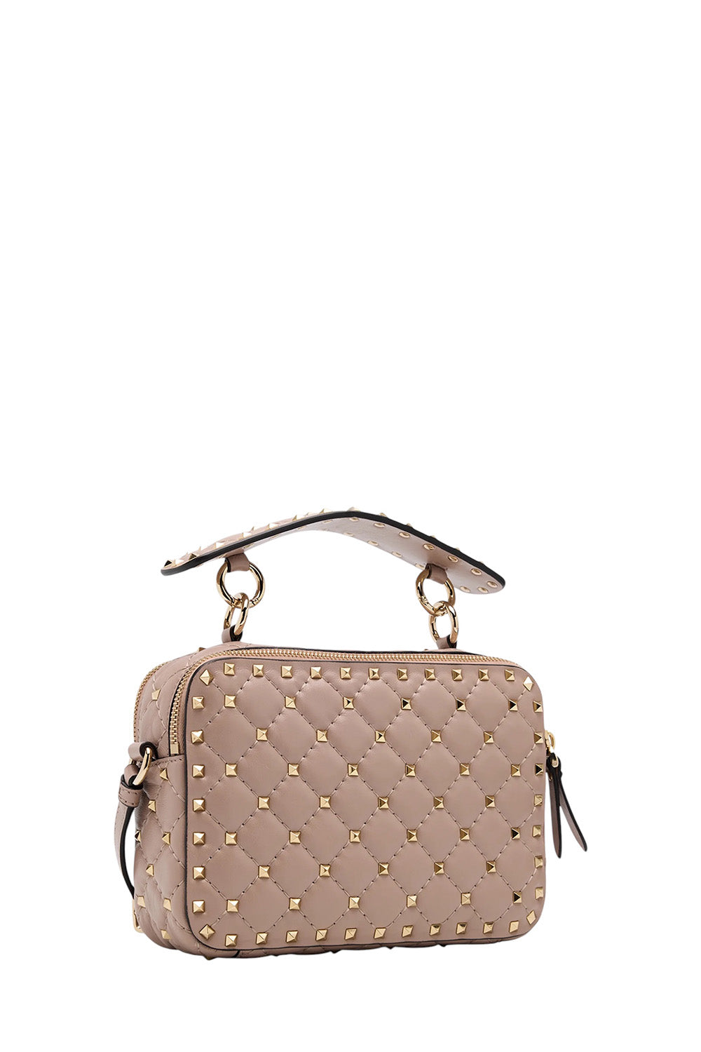 Rockstud Double Zip Leather Crossbody Bag