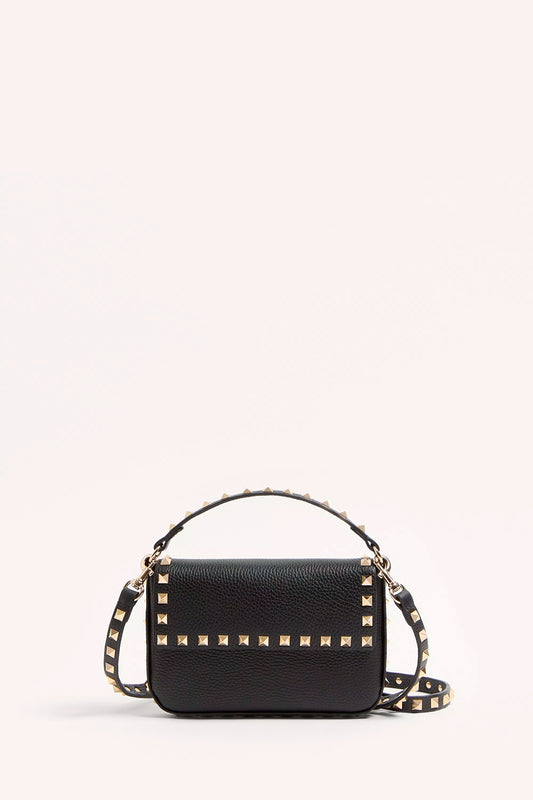 Rockstud Grainy Calfskin Pouch