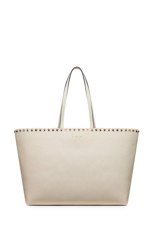 Rockstud Grainy Calfskin Tote Bag