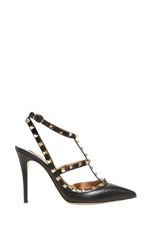 Rockstud Leather Caged Pump