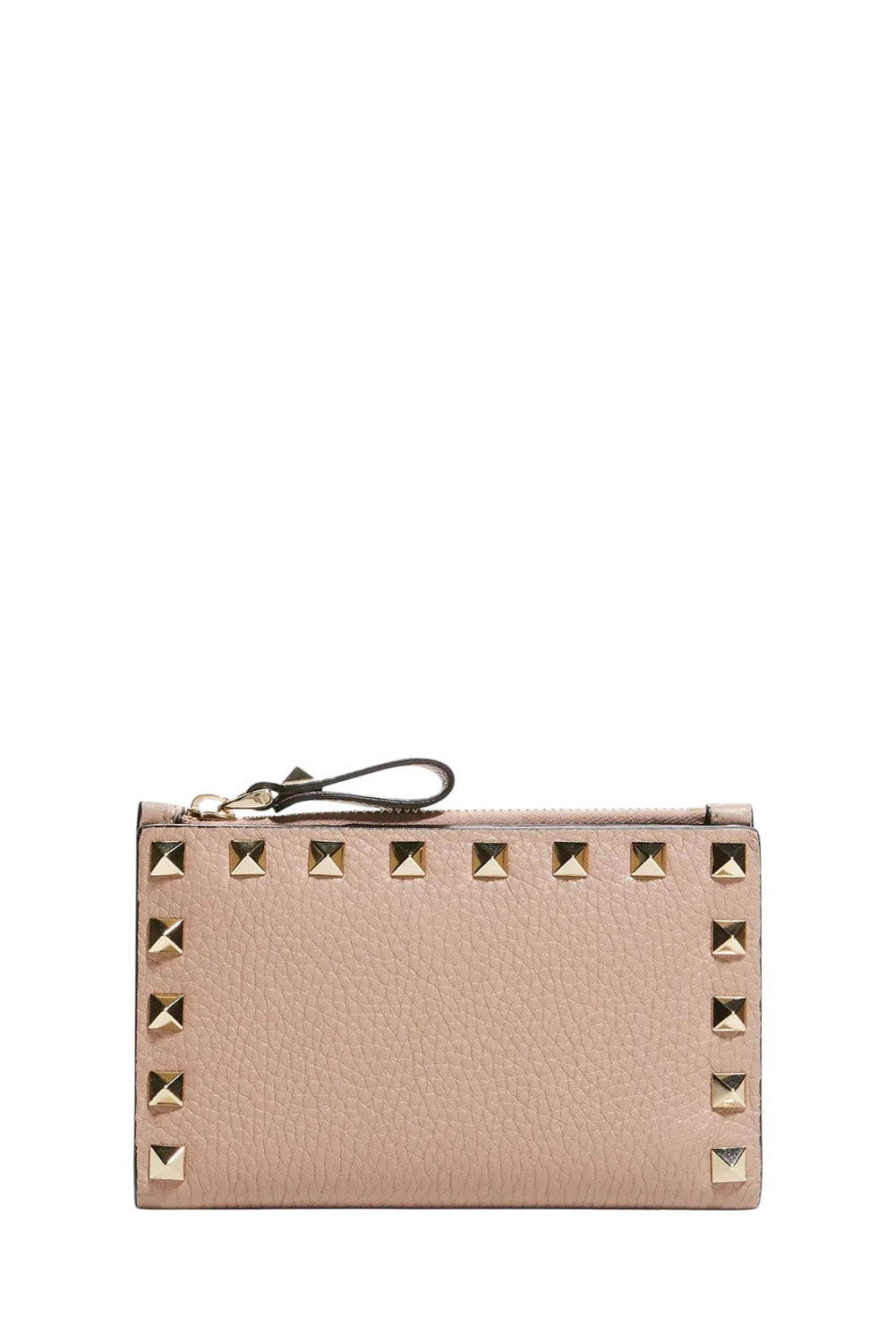 Rockstud Leather Zip Coin Purse/Card Holder