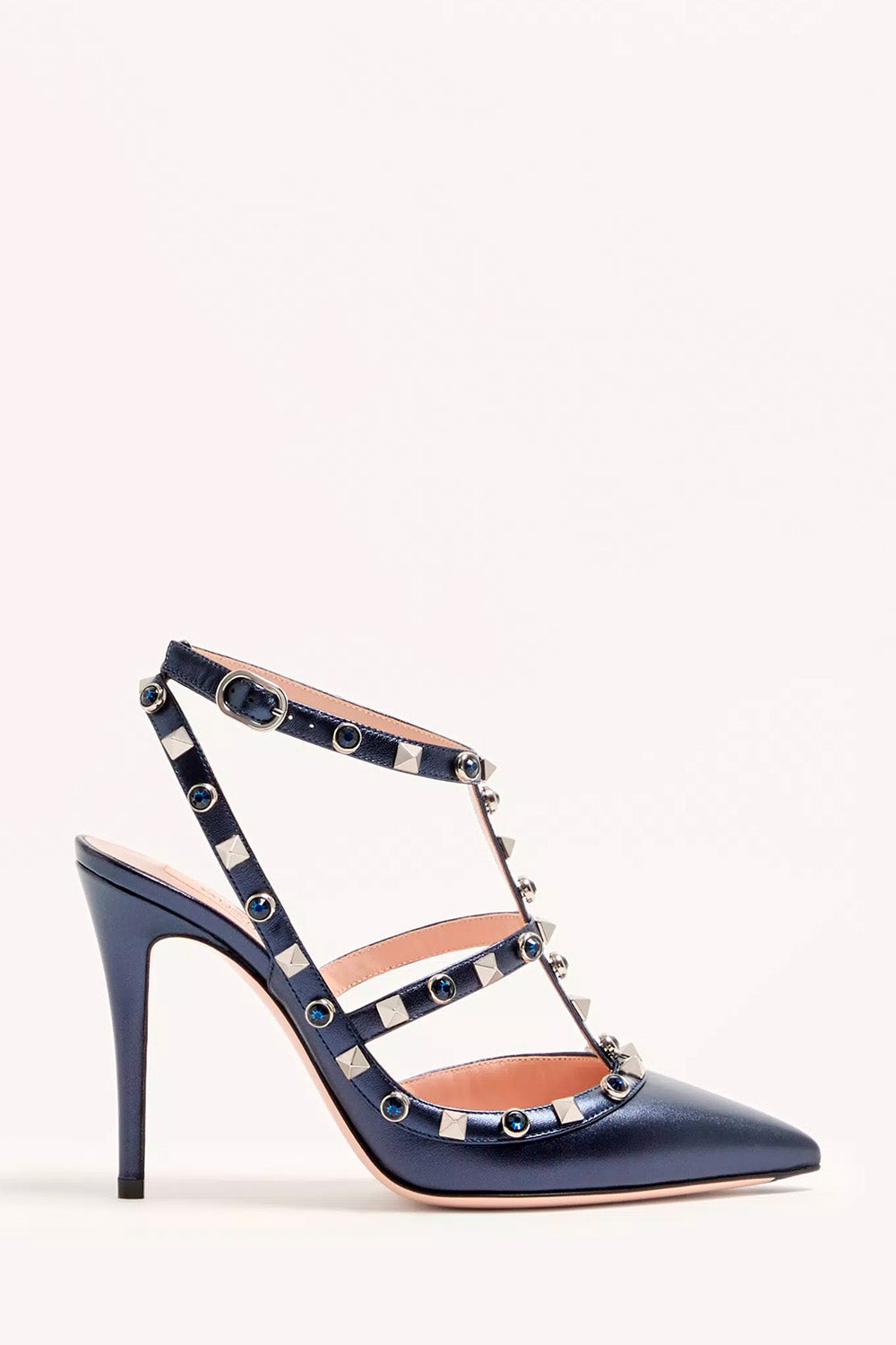 Rockstud Pumps In Laminated Nappa With Cabochon 100Mm